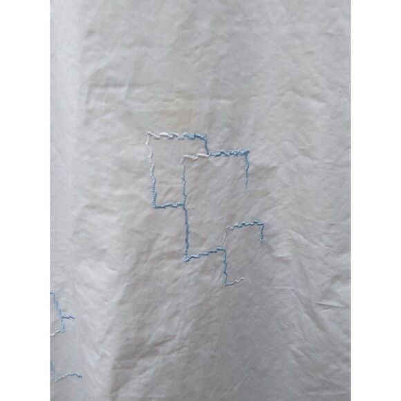 Pavi Shirt Made in Italy LG White Blue Embroidered Button Gigolo shirt - Picture 12 of 15